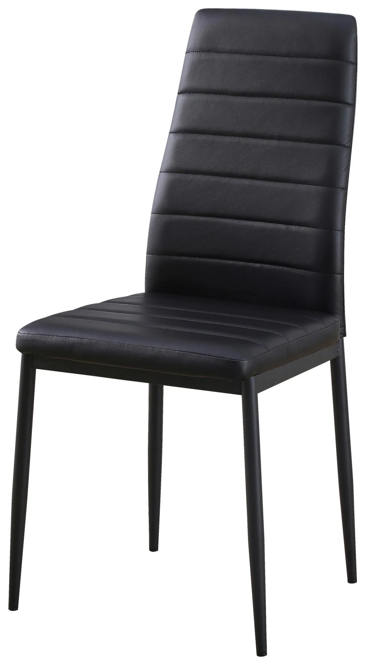 Vierfußstuhl Franzi Schwarz Lederlook