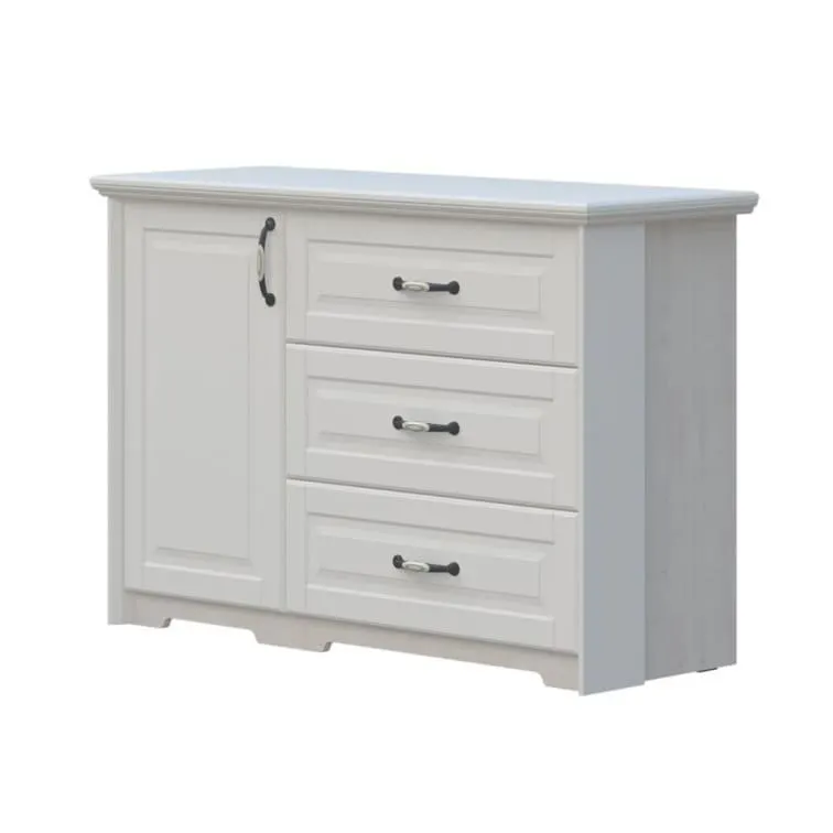 Steiner Shopping Kommode Falefa 02, Farbe: Elfenbein - Abmessungen: 88 x 131 x 48 cm (H x B