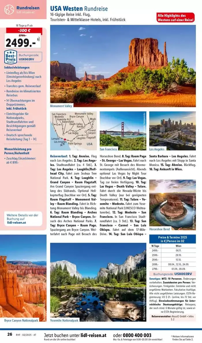 Aktuelle Reiseprospekte Hauptprospekt Februar von 29. Jänner bis 28. Februar 2025 - Flugblätt seite 26