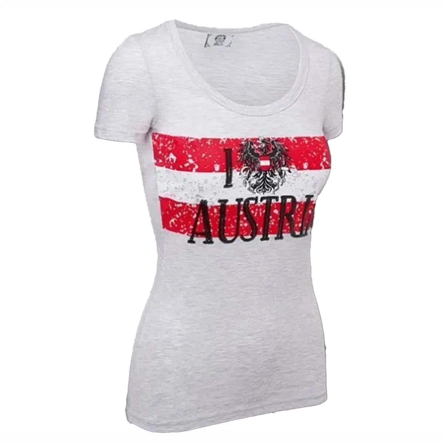 Damen T-Shirt “Austria”, Grau