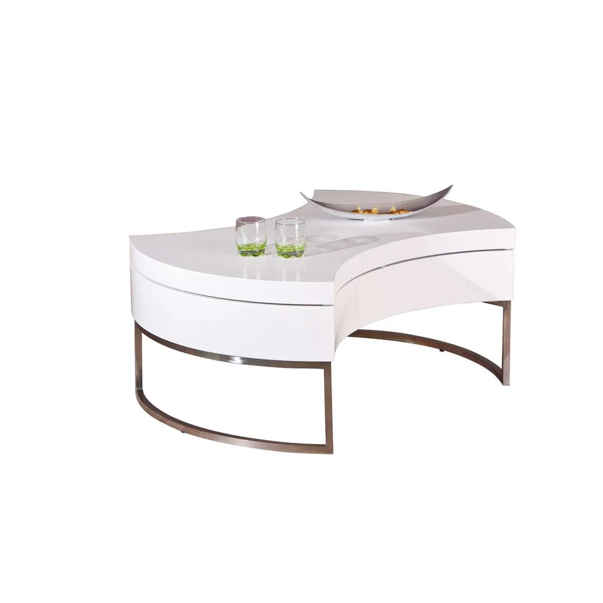 Inter Link Couchtisch Turnaround weiß Platte drehbar 100 x 43 x 71 cm