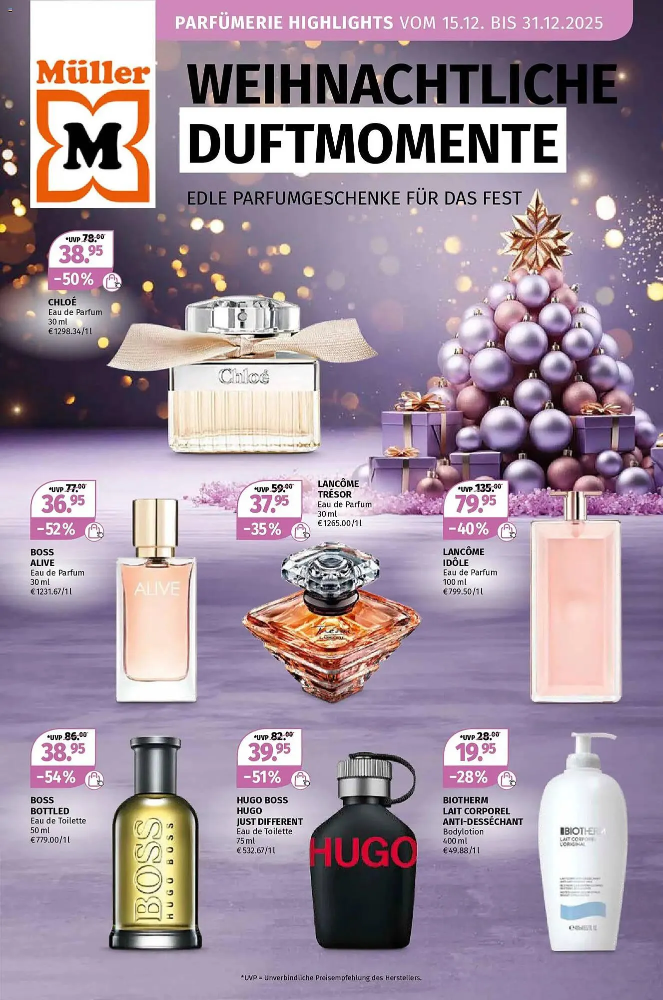 Müller Flugblatt von 15. Dezember bis 31. Dezember 2025 - Flugblätt seite 1