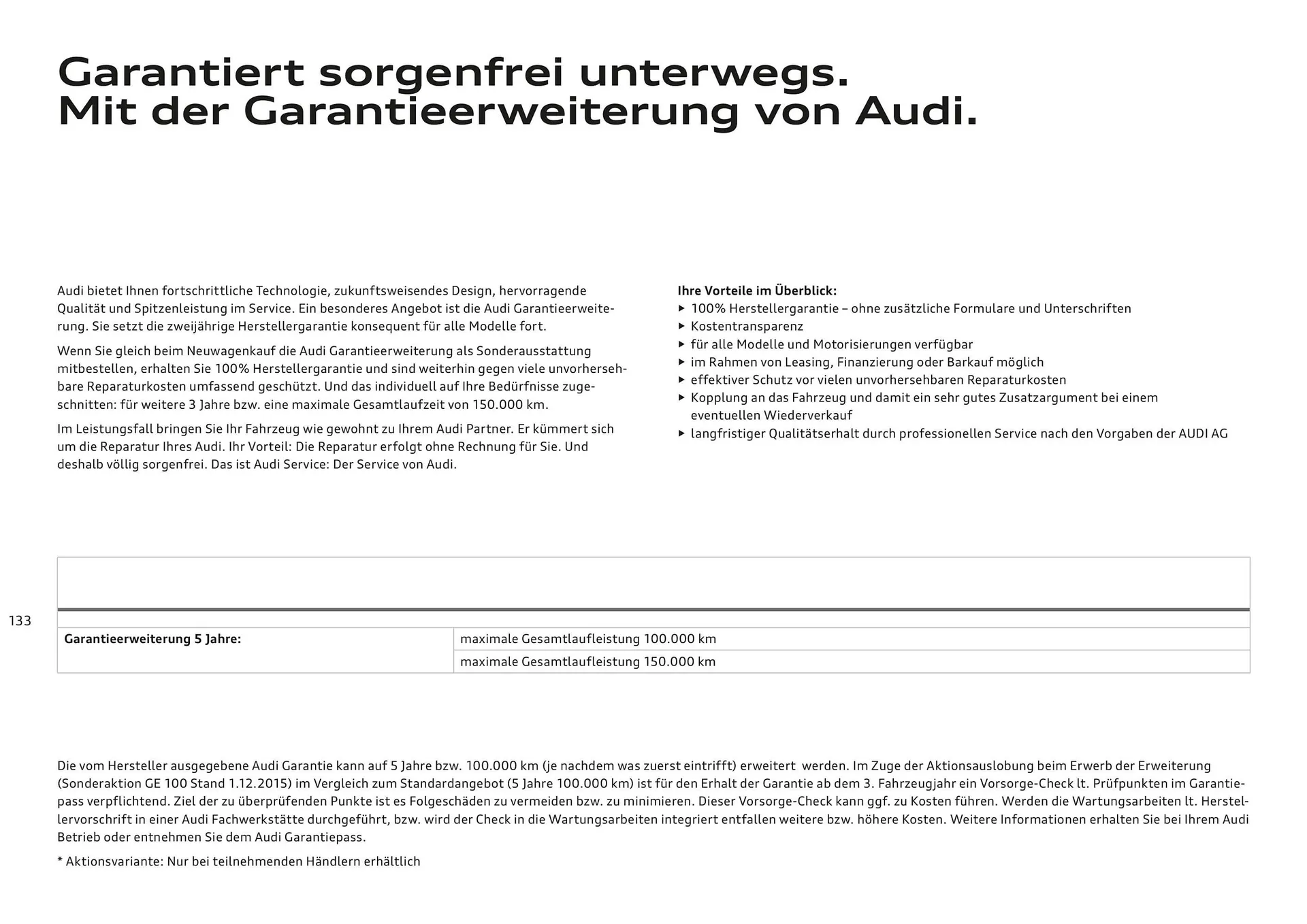 Audi Flugblatt von 20. November bis 22. Juli 2026 - Flugblätt seite  133