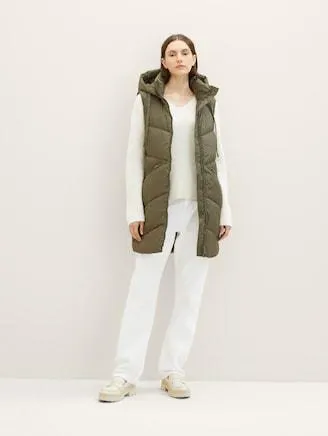 Lange Weste mit recyceltem Polyester