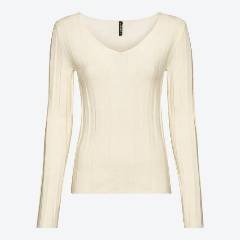 Damen-Strickpullover mit V-Ausschnitt