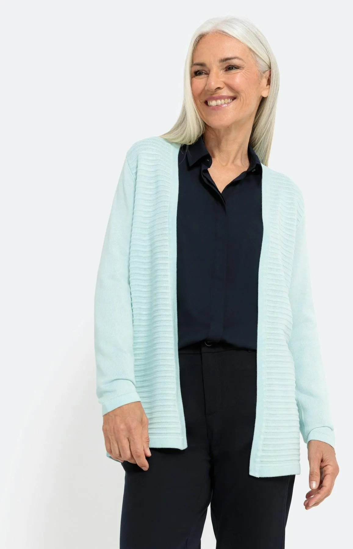 Verschlussloser Cardigan mit 3/4-Ärmel