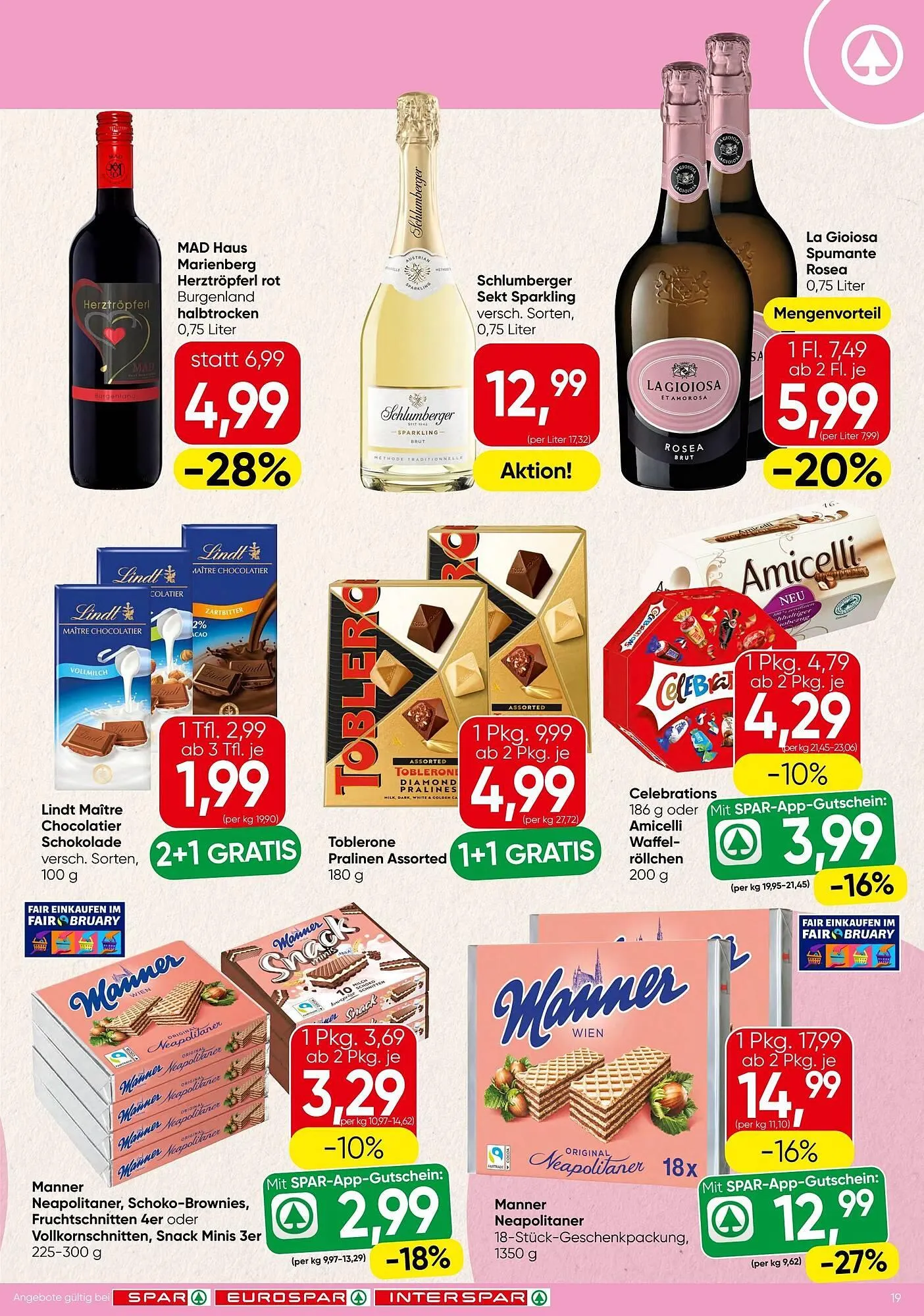 Spar Flugblatt von 29. Jänner bis 11. Februar 2026 - Flugblätt seite  19