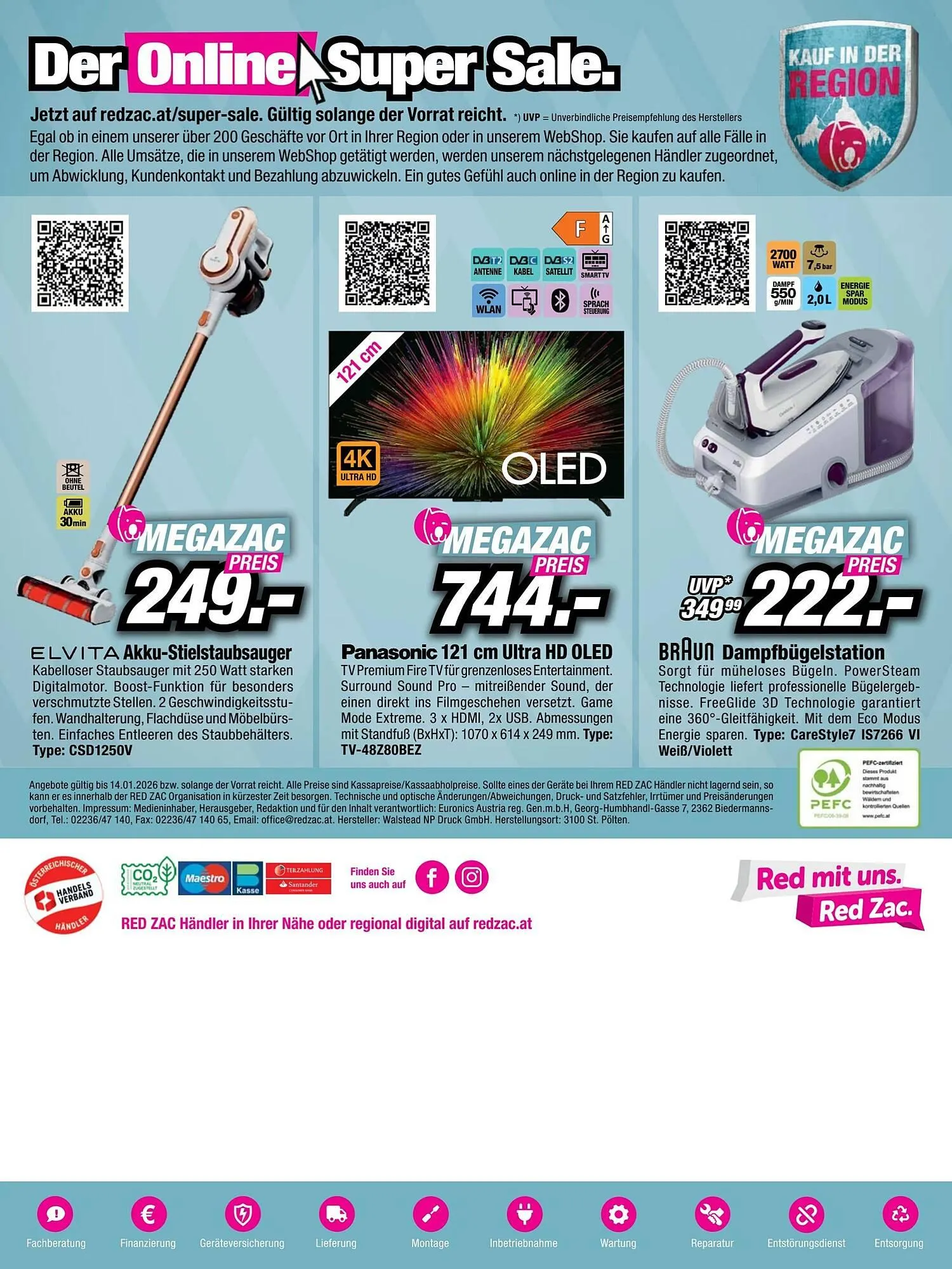 Red Zac Flugblatt von 26. Dezember bis 14. Jänner 2026 - Flugblätt seite  24