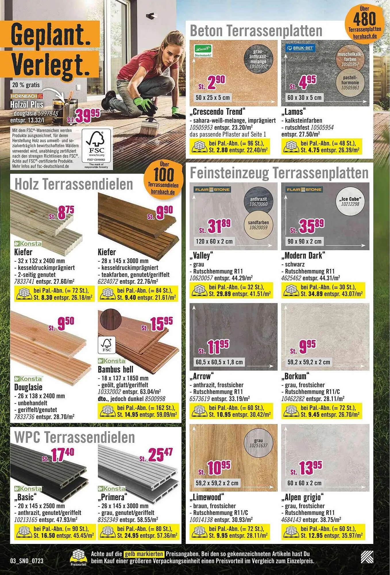 Hornbach Flugblatt von 17. Juli bis 31. Juli 2023 - Flugblätt seite 3