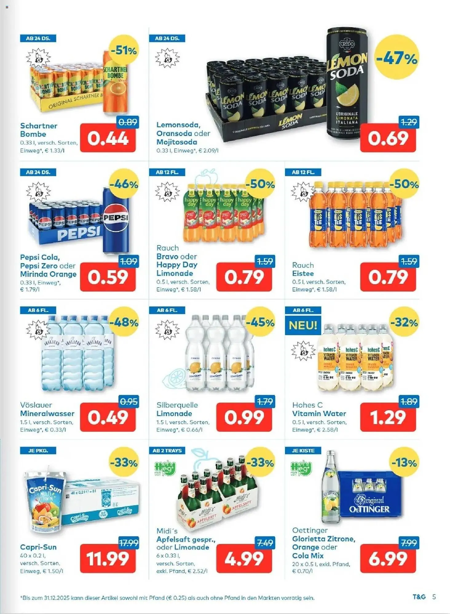 T&G Flugblatt von 31. Dezember bis 14. Jänner 2026 - Flugblätt seite  5