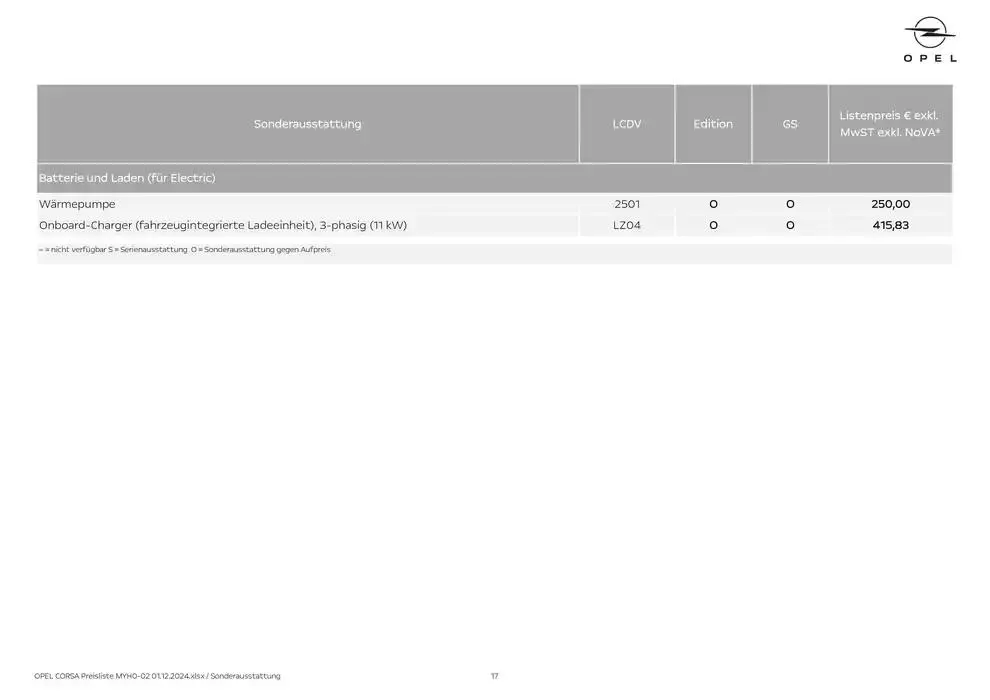 Opel - von 30. November bis 14. Dezember 2024 - Flugblätt seite 17