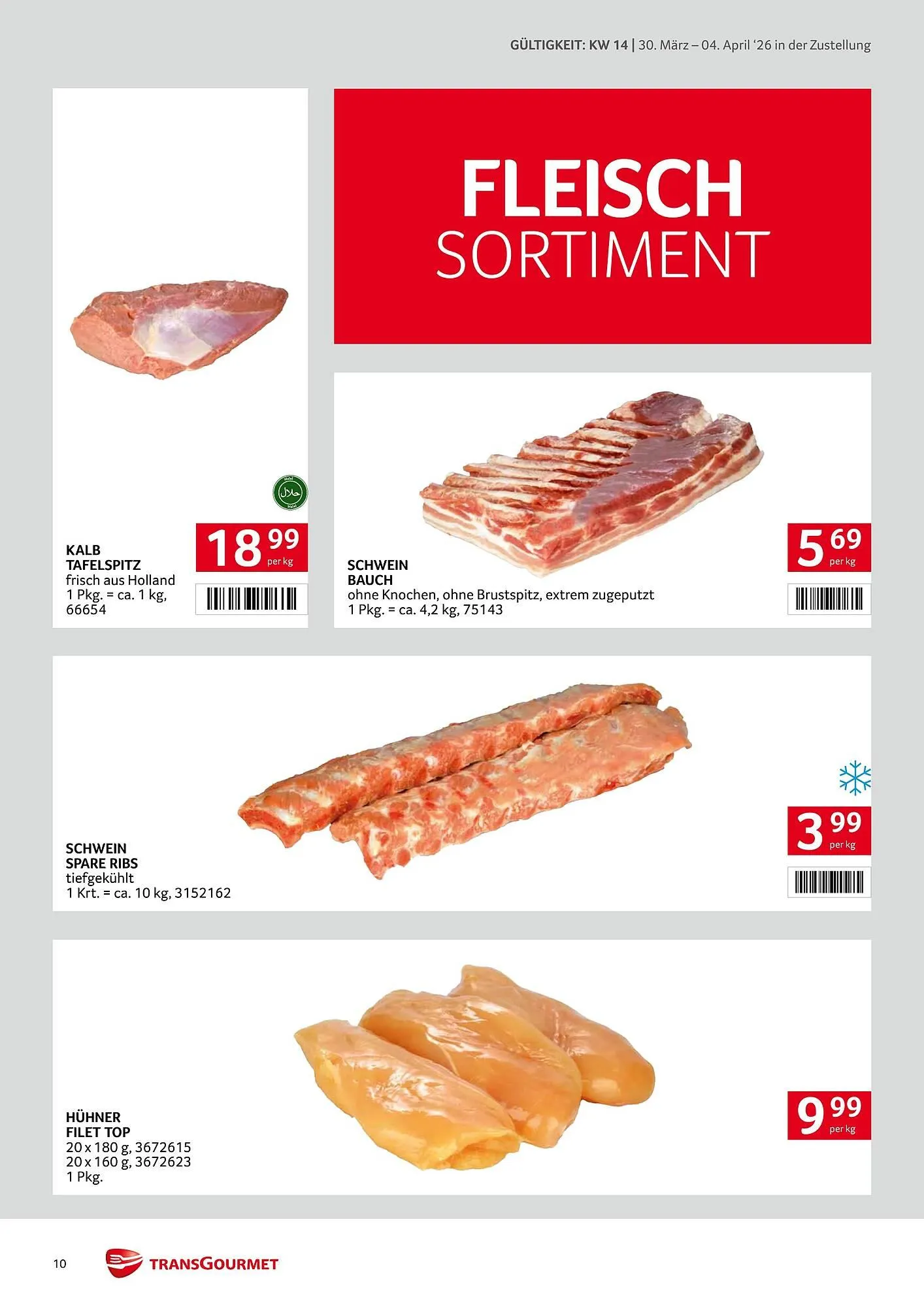 Transgourmet Flugblatt von 30. März bis 4. April 2026 - Flugblätt seite  10