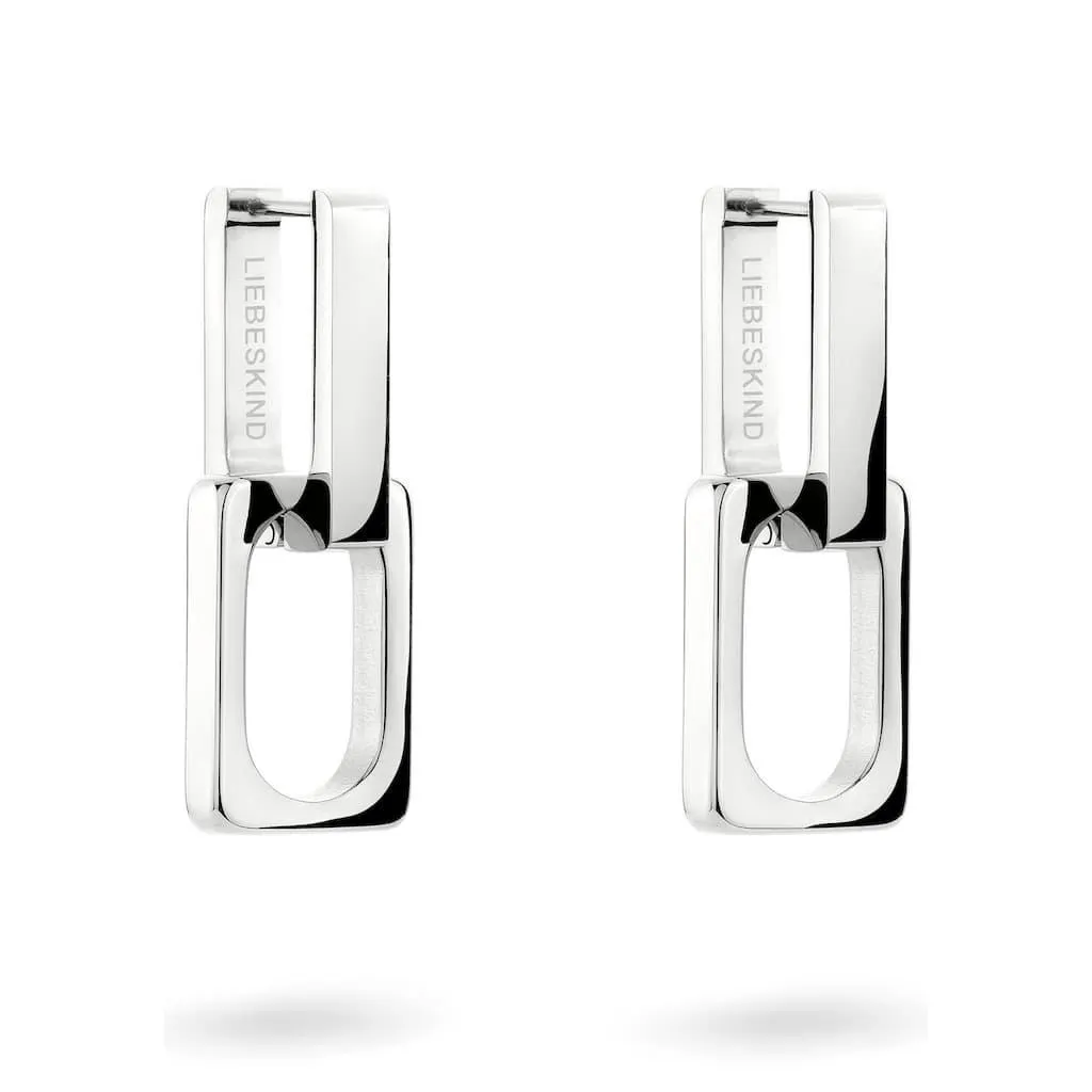 Liebeskind Berlin Paar Creolen »Schmuck Geschenk Edelstahl Ohrringe Big Link« Einhänger abnehmbar