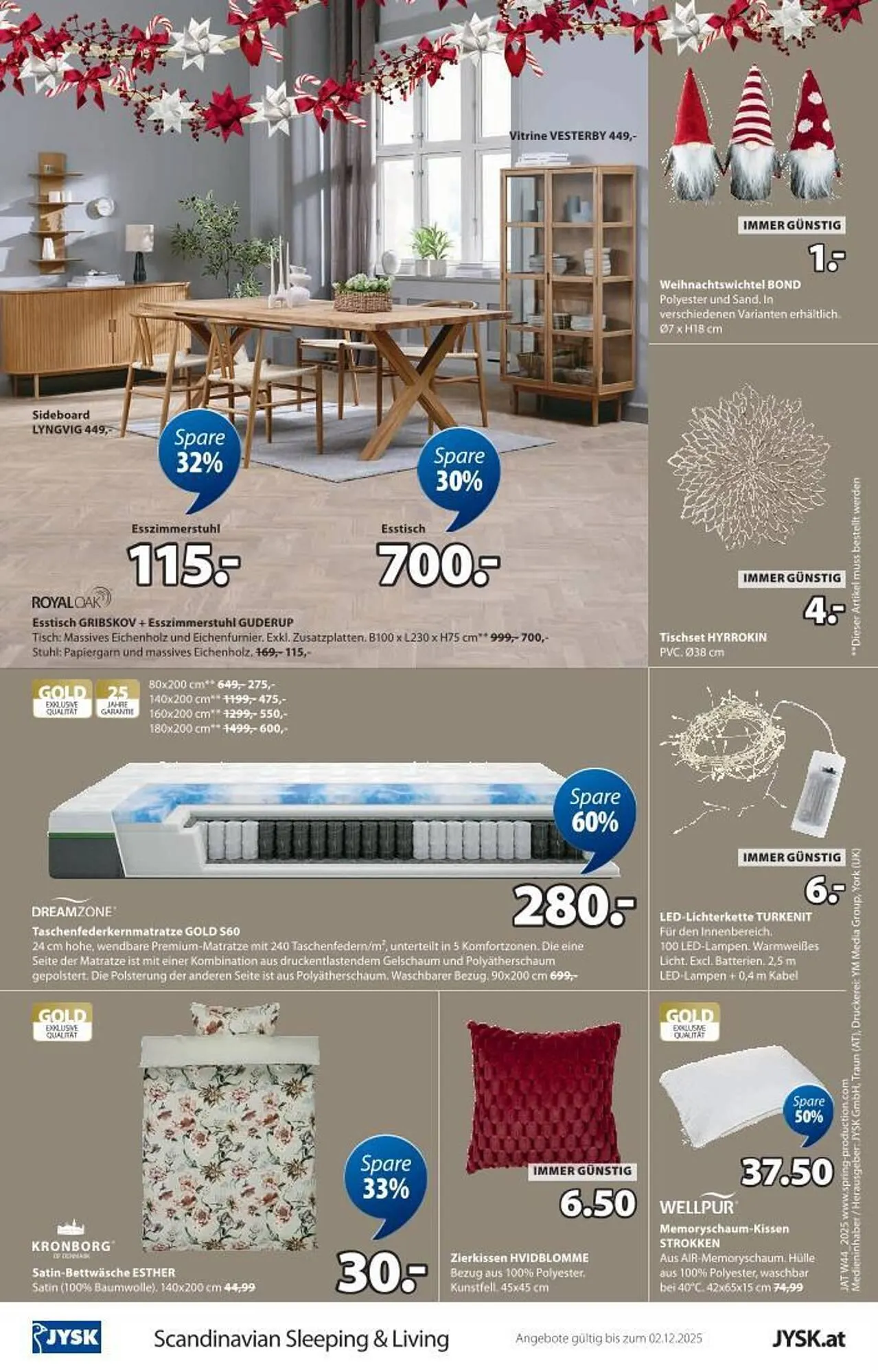 JYSK Flugblatt von 27. Oktober bis 2. Dezember 2025 - Flugblätt seite 16