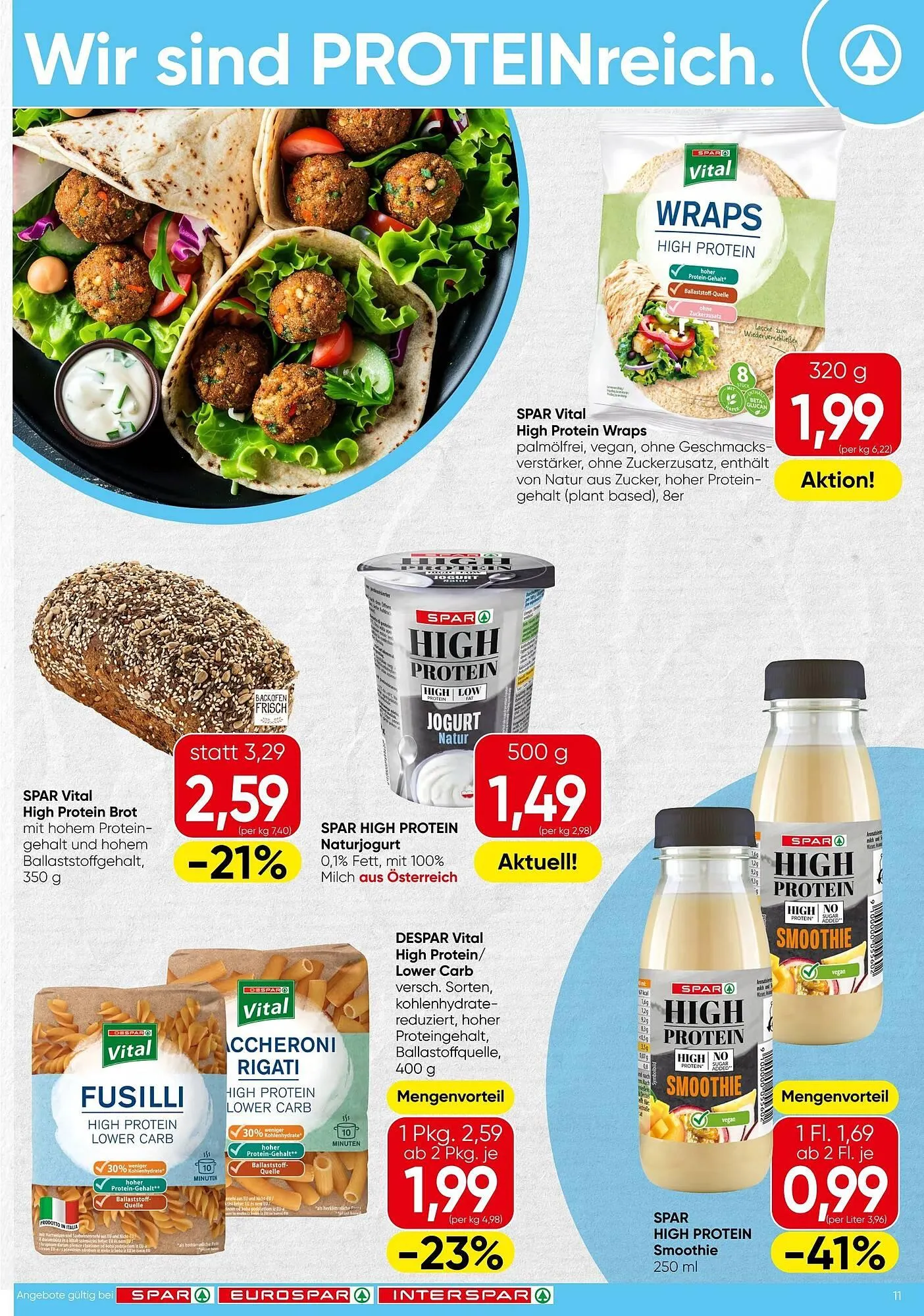 Spar Flugblatt von 22. Jänner bis 28. Jänner 2026 - Flugblätt seite  11