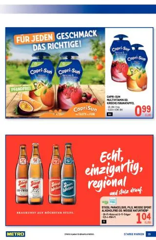 METRO Flugblatt Food - Starke Marken von 20. August bis 2. September 2026 - Flugblätt seite  19