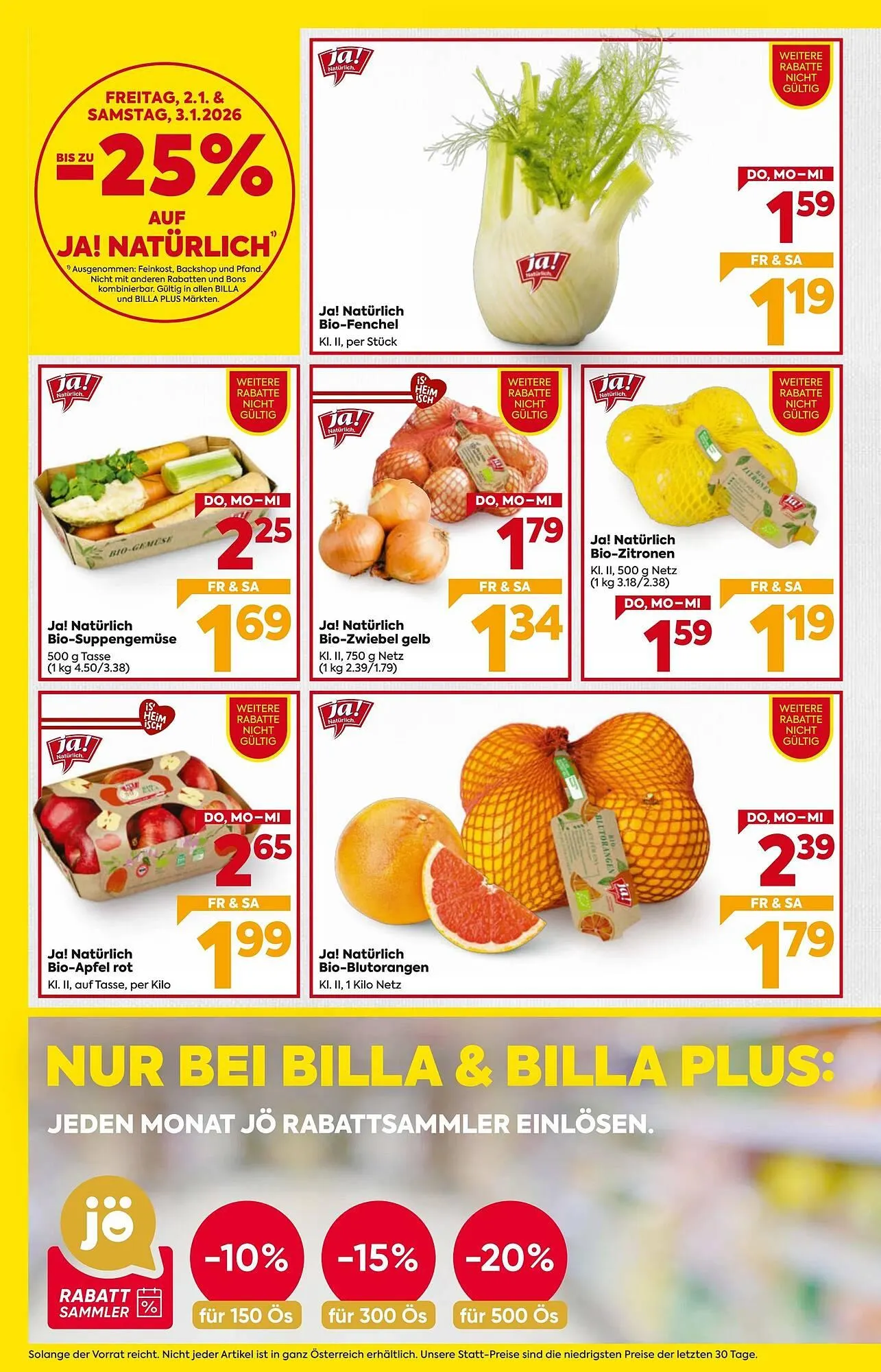 Billa Flugblatt von 2. Jänner bis 7. Jänner 2026 - Flugblätt seite  8