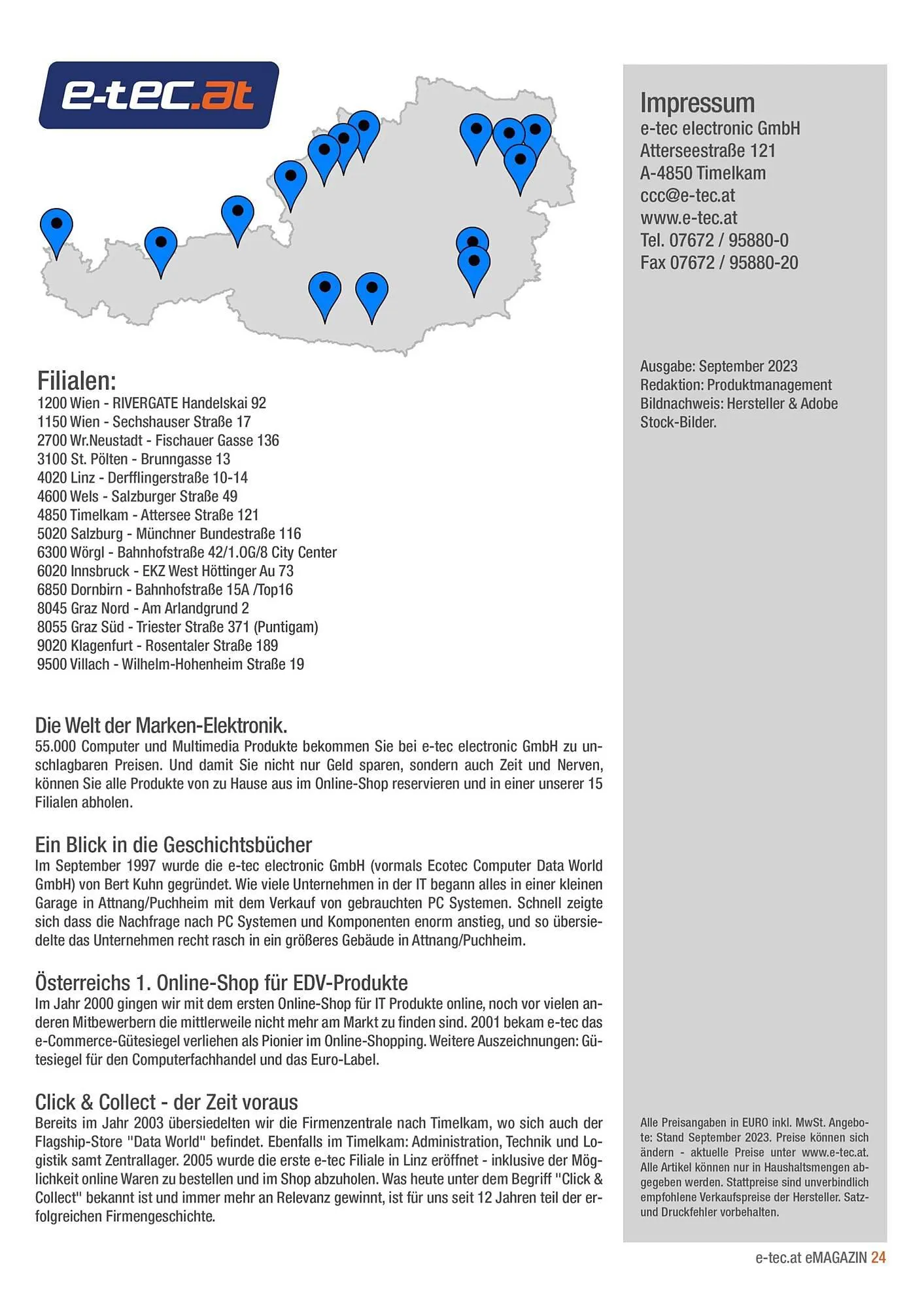 e-tec Flugblatt von 22. September bis 30. September 2023 - Flugblätt seite 24