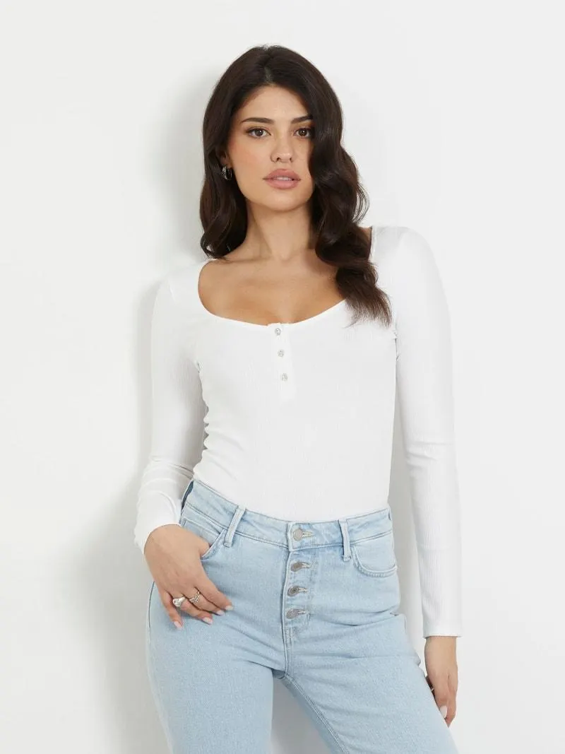 Shirt mit schmuckknöpfen