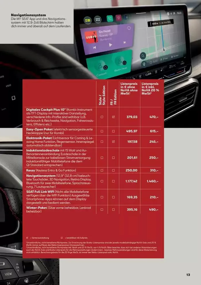 Seat Leon SP Kombi von 12. Februar bis 3. Februar 2026 - Flugblätt seite  13