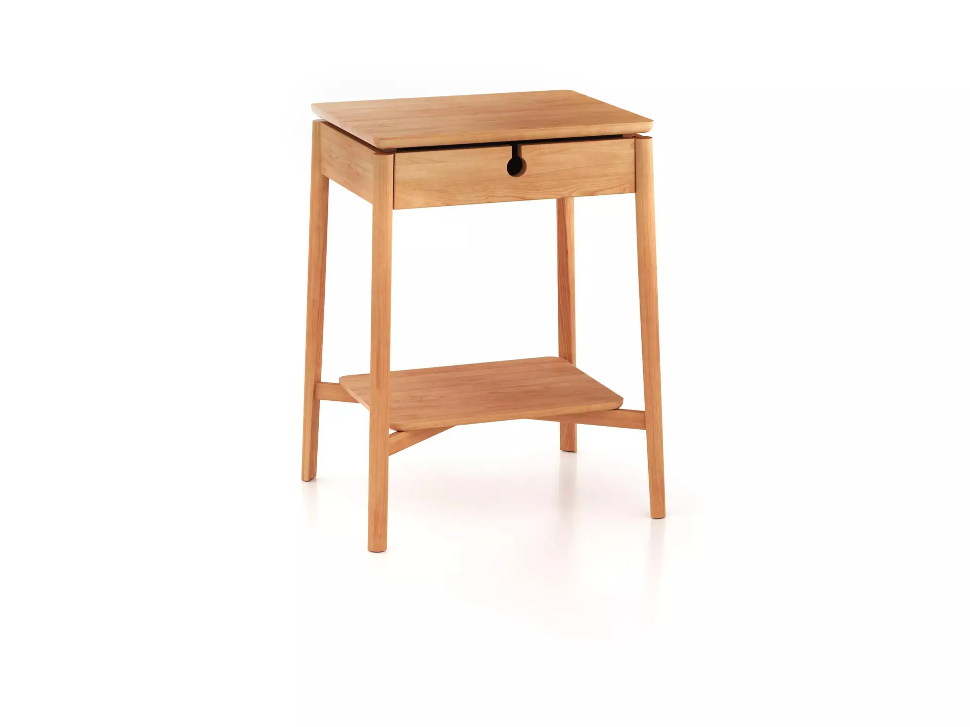 Bettkästchen Abea, B 52,8 x T 43 x H 67,3 cm, Buche