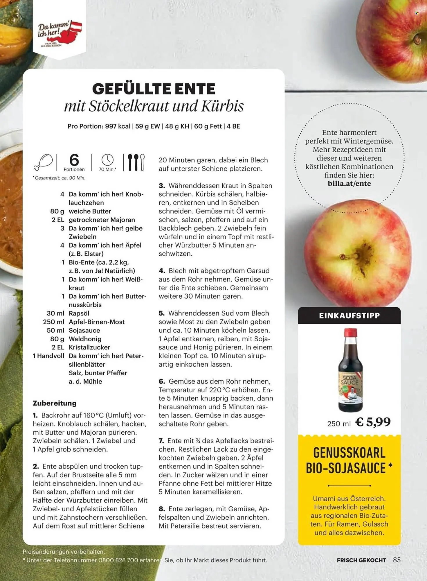 Billa Flugblatt von 1. November bis 30. November 2025 - Flugblätt seite 81