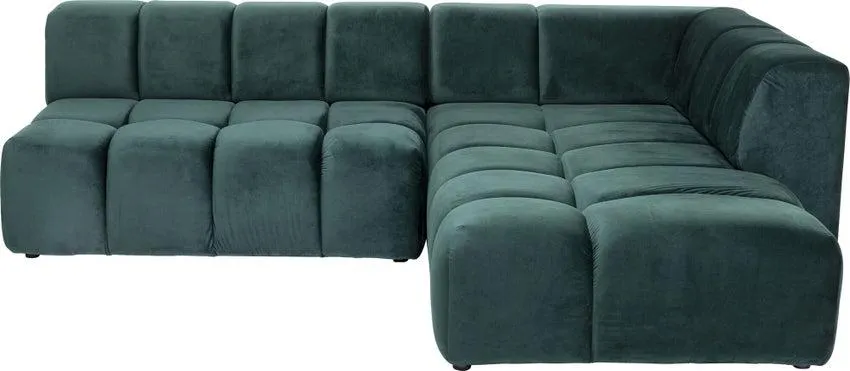 Ecksofa Belami Velvet Dunkelgrün Rechts 265cm