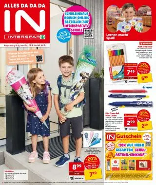 INTERSPAR Flugblatt von 27. August bis 9. September 2026 - Flugblätt seite 16