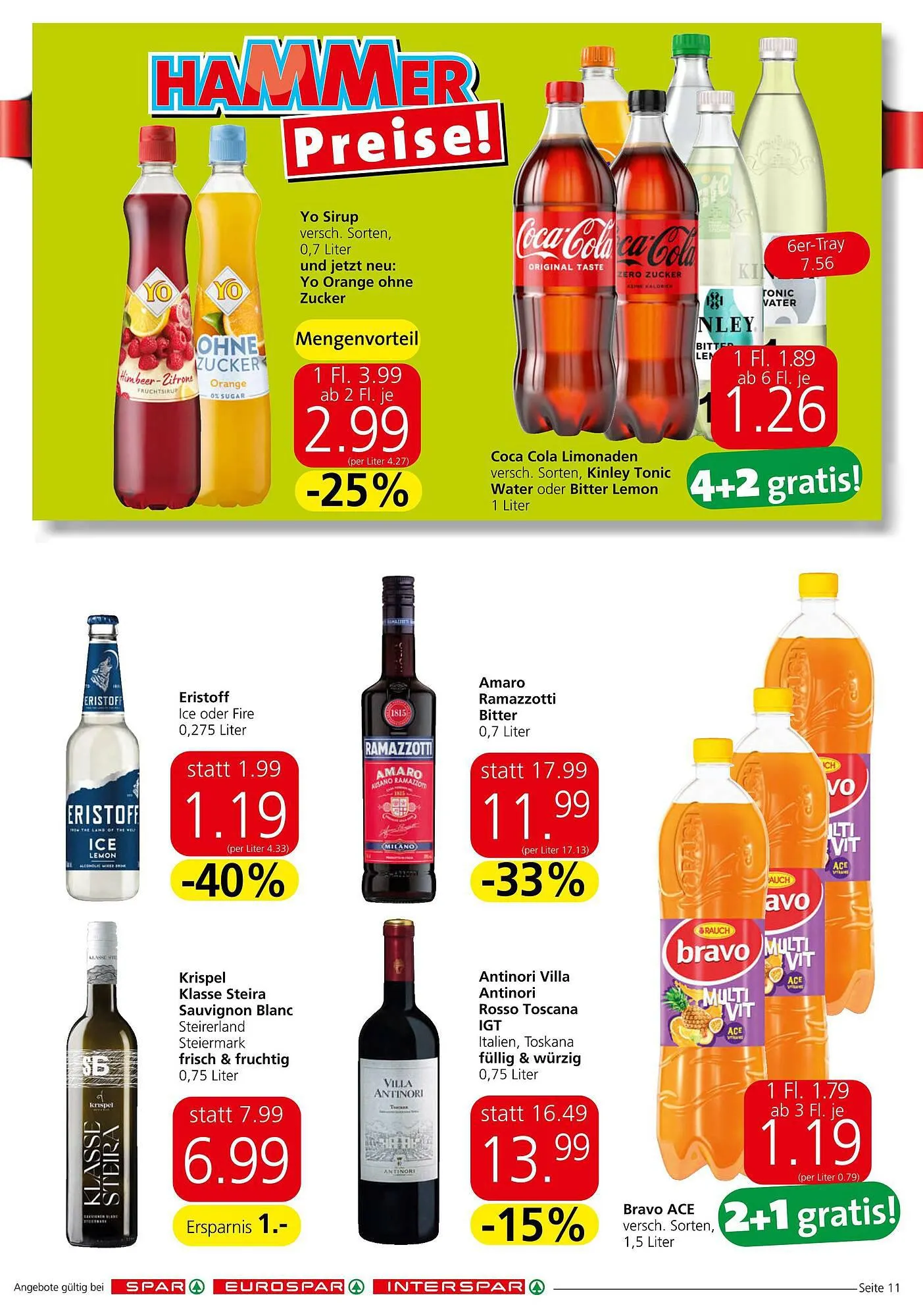 Spar Flugblatt von 7. September bis 13. September 2023 - Flugblätt seite 11