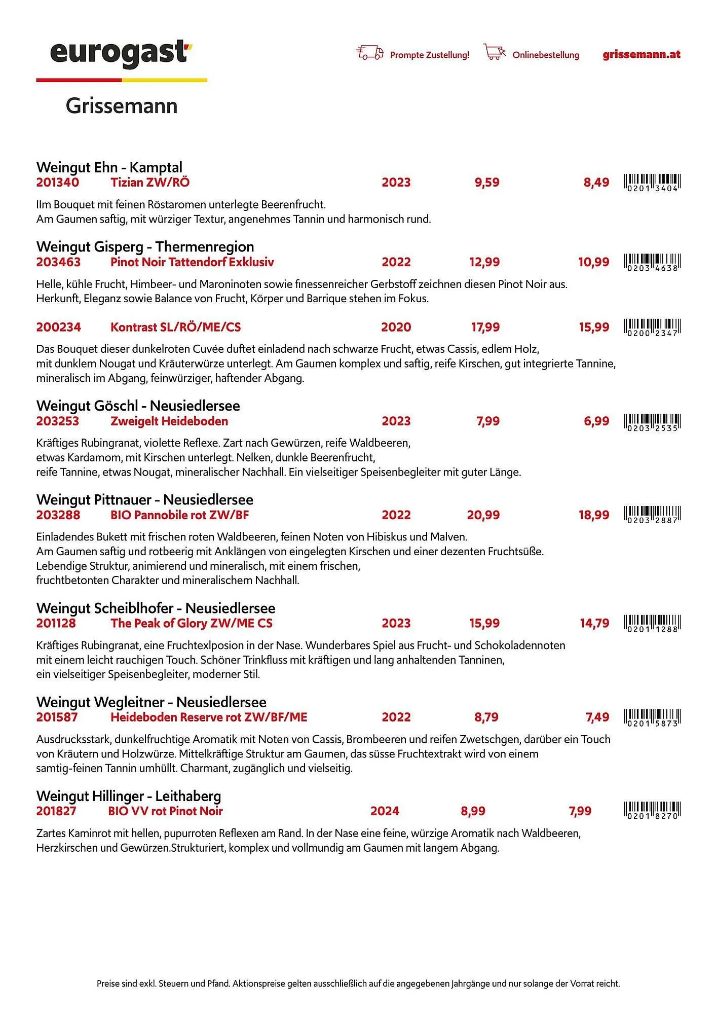 Eurogast Grissemann Flugblatt von 1. April bis 30. April 2026 - Flugblätt seite  5
