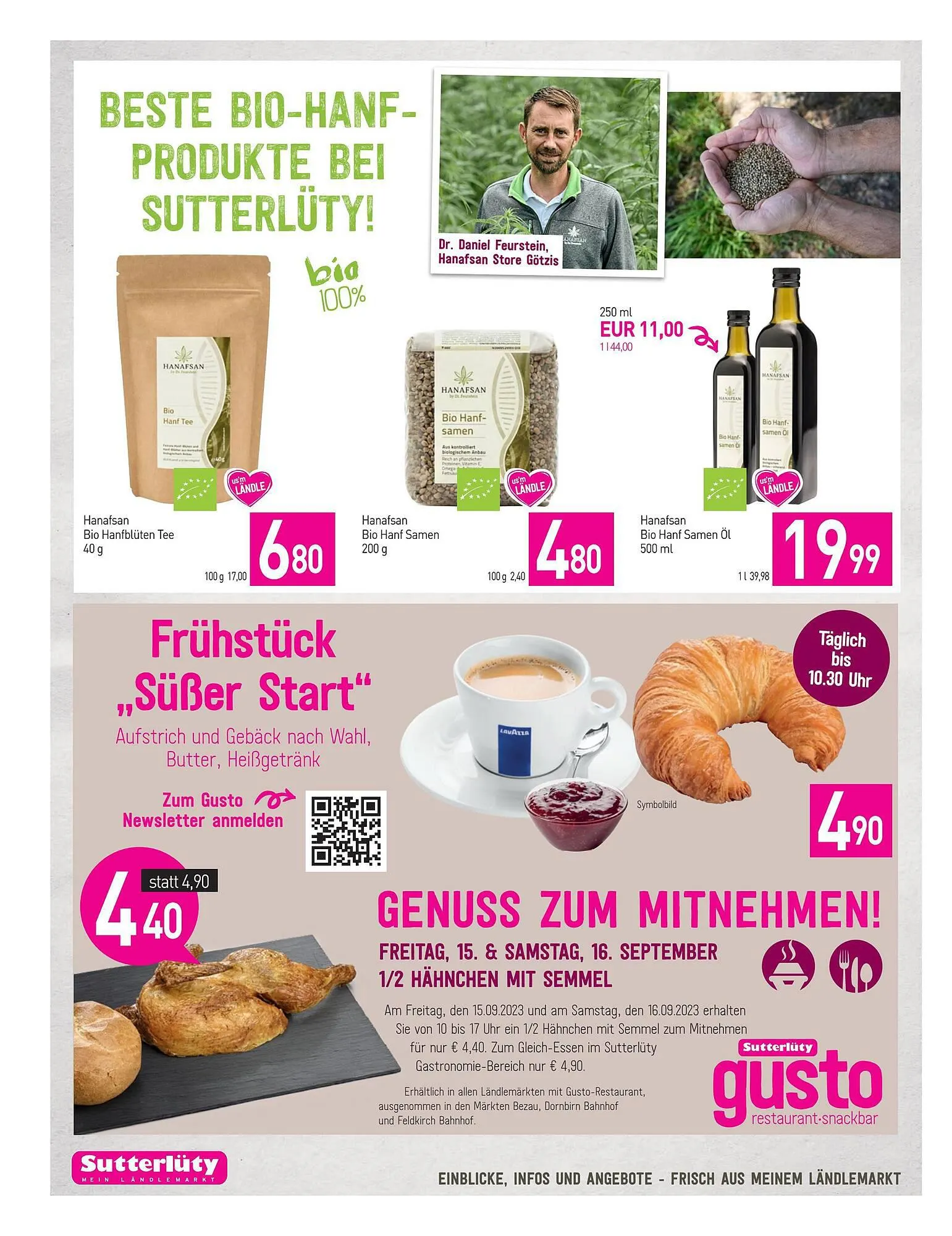 Sutterlüty Flugblatt von 14. September bis 20. September 2023 - Flugblätt seite 14