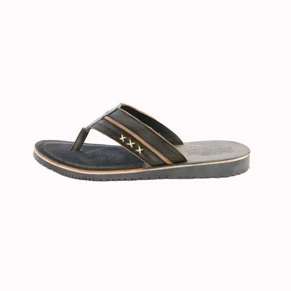 Leder Flip Flop anthrazit