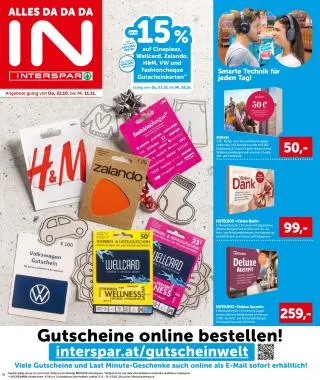 INTERSPAR Flugblatt von 22. Oktober bis 4. November 2026 - Flugblätt seite  17