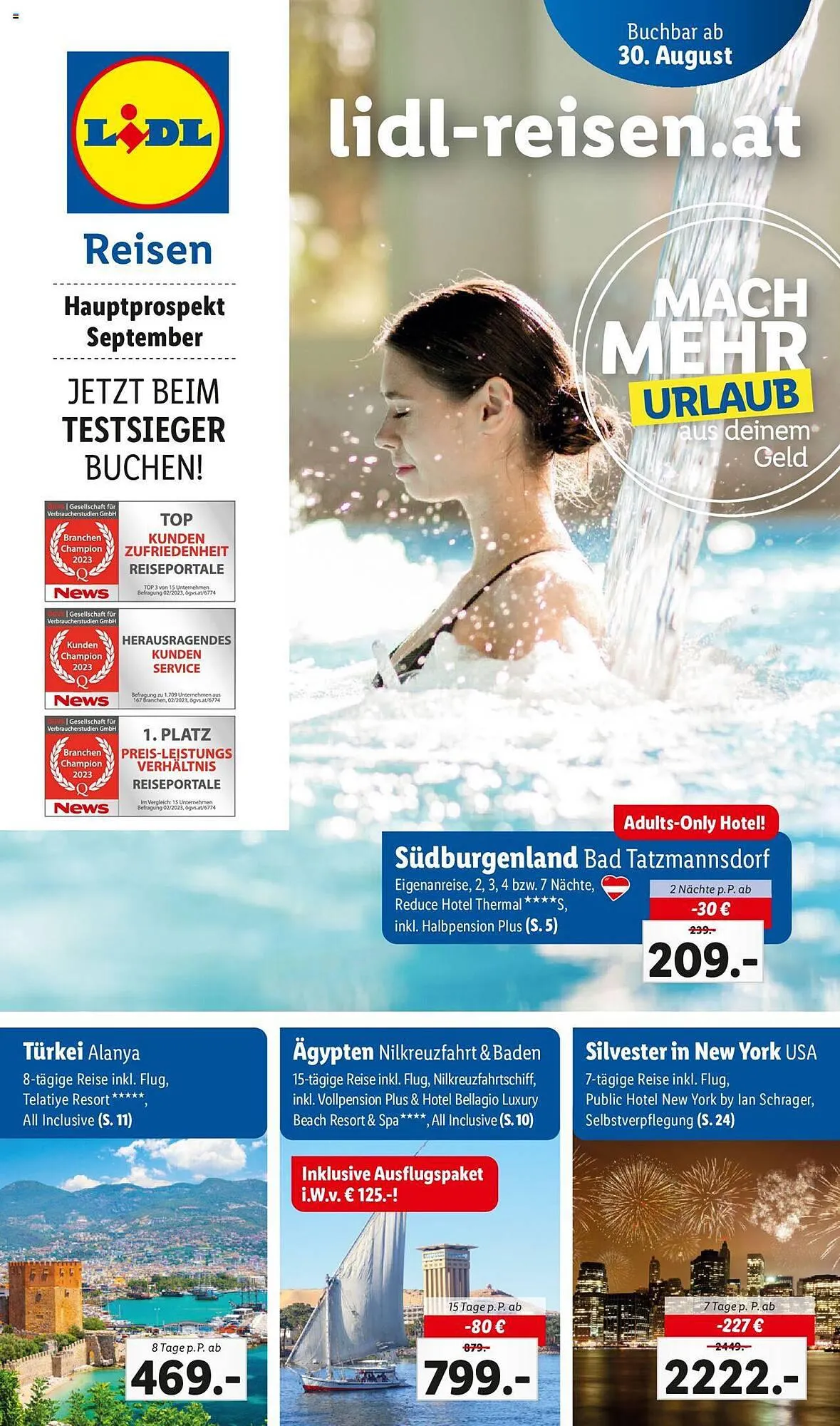 Lidl Flugblatt von 30. August bis 30. September 2023 - Flugblätt seite 1