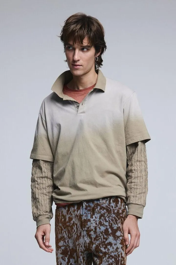 Langarm-Poloshirt mit Doppelärmel