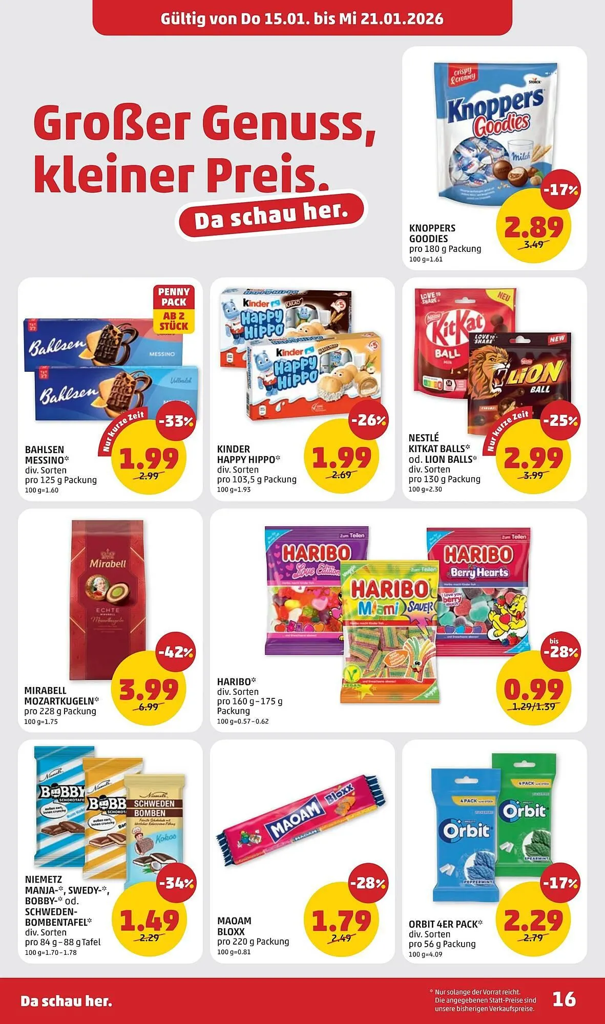 PENNY Flugblatt von 15. Jänner bis 21. Jänner 2026 - Flugblätt seite  16