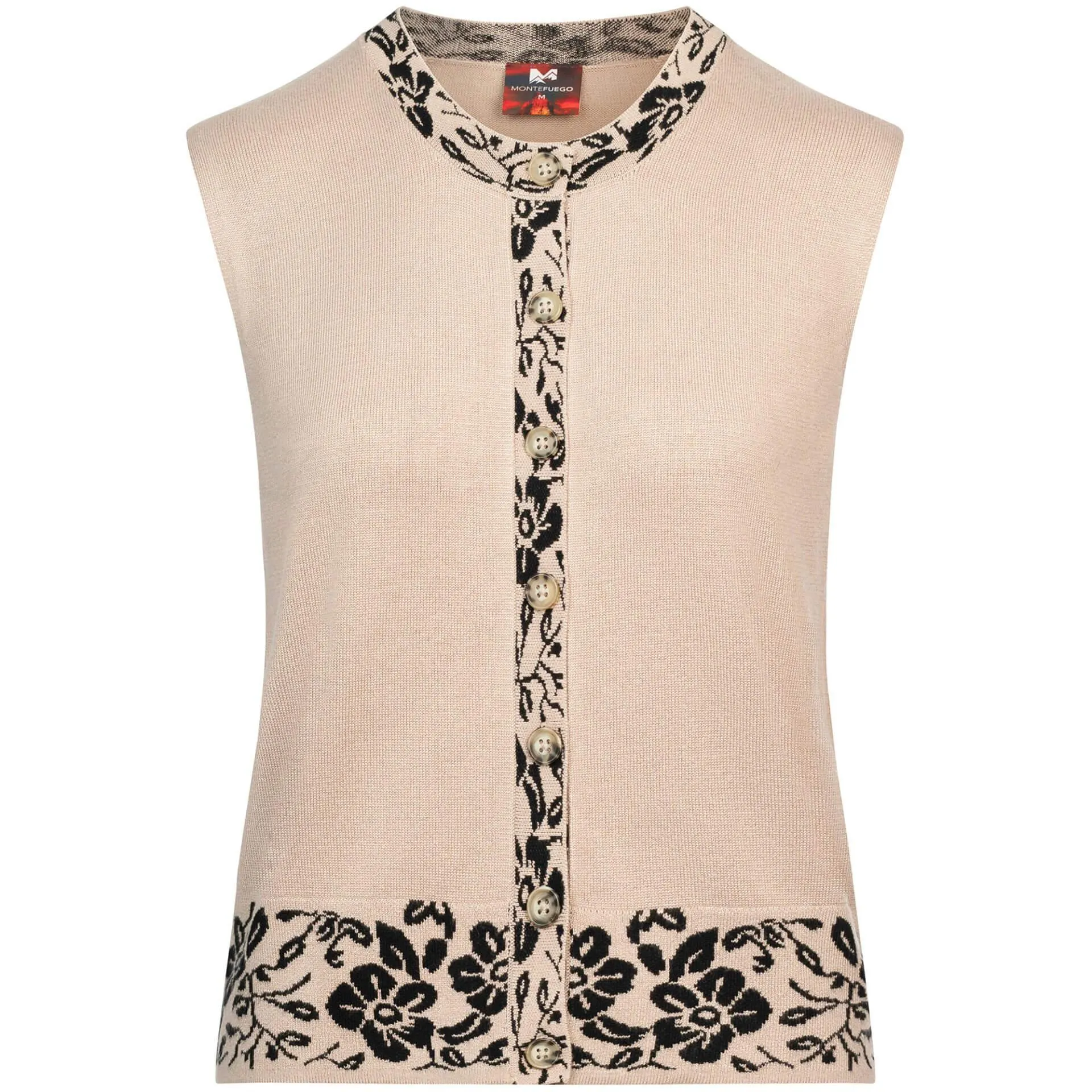 Damen Feinstrickweste "Wallersee", Beige