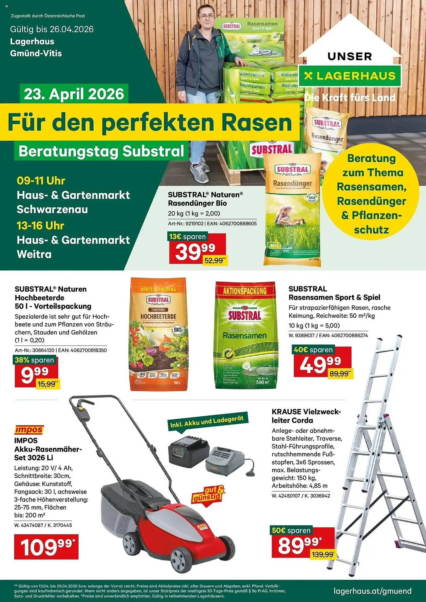 Lagerhaus Flugblatt von 8. April bis 26. April 2026 - Flugblätt seite  1