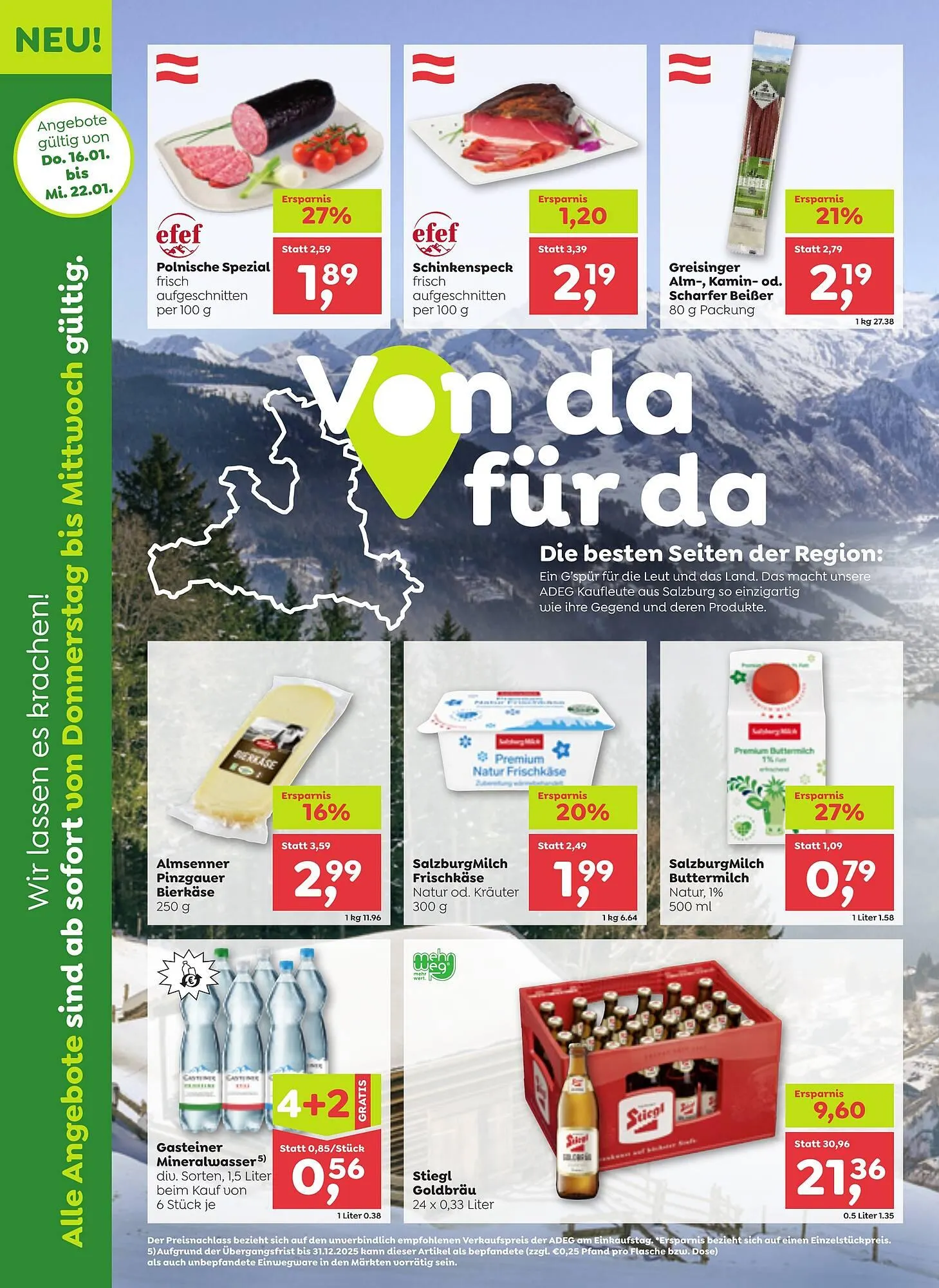 ADEG Flugblatt von 16. Jänner bis 22. Jänner 2025 - Flugblätt seite  10