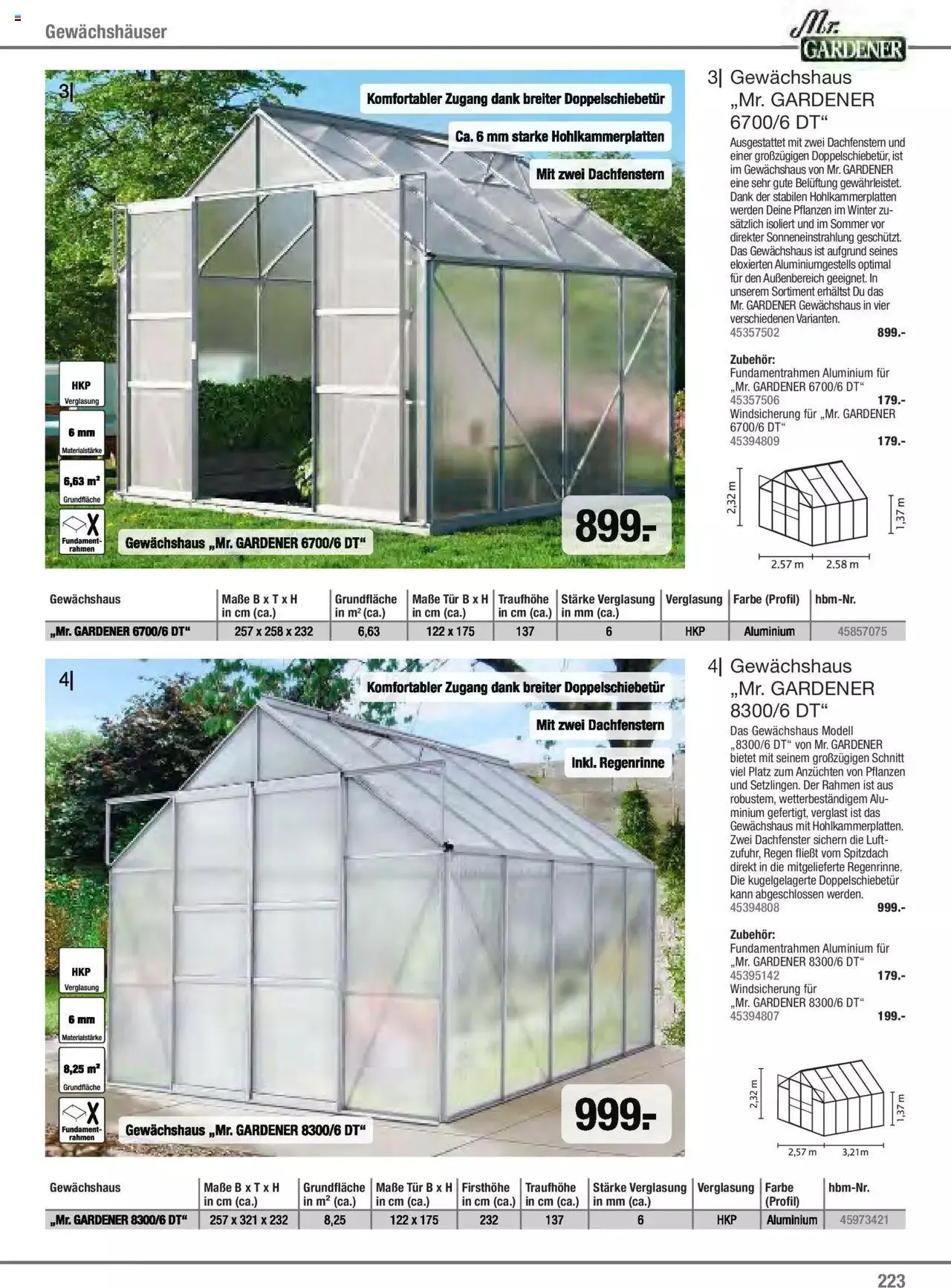 Hagebau Gartenjahr 2023 von 7. März bis 31. Dezember 2023 - Flugblätt seite  223