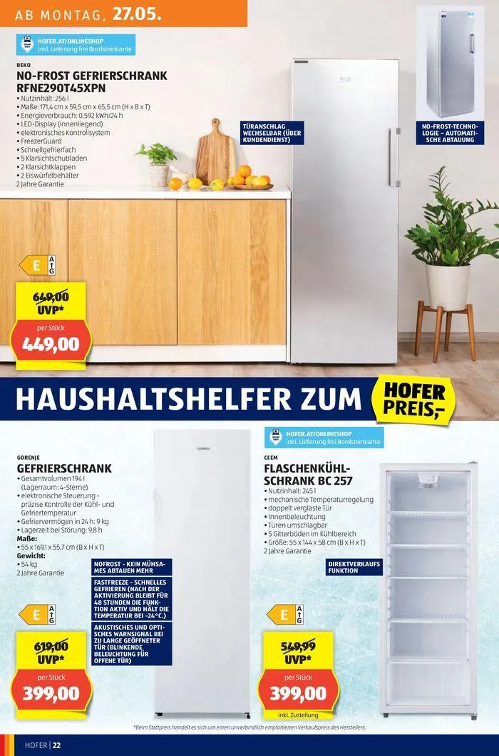 Blättern Sie online im HOFER Flugblatt von 22. Mai bis 5. Juni 2024 - Flugblätt seite 26