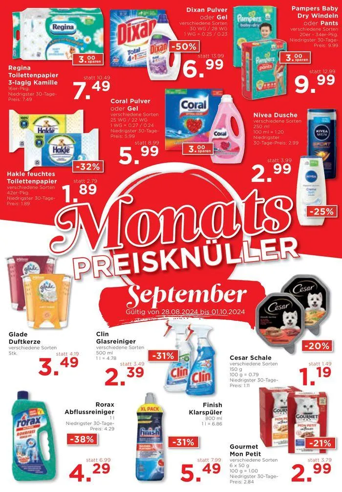 Unimarkt flugblatt von 4. September bis 10. September 2024 - Flugblätt seite  19