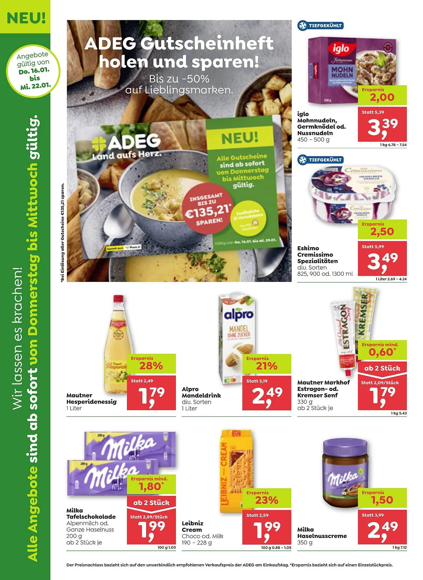 ADEG Flugblatt von 16. Jänner bis 22. Jänner 2025 - Flugblätt seite  12