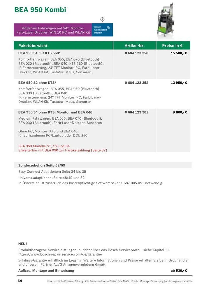 Werkstattausrüstung von Bosch von 21. Mai bis 31. Dezember 2024 - Flugblätt seite  54