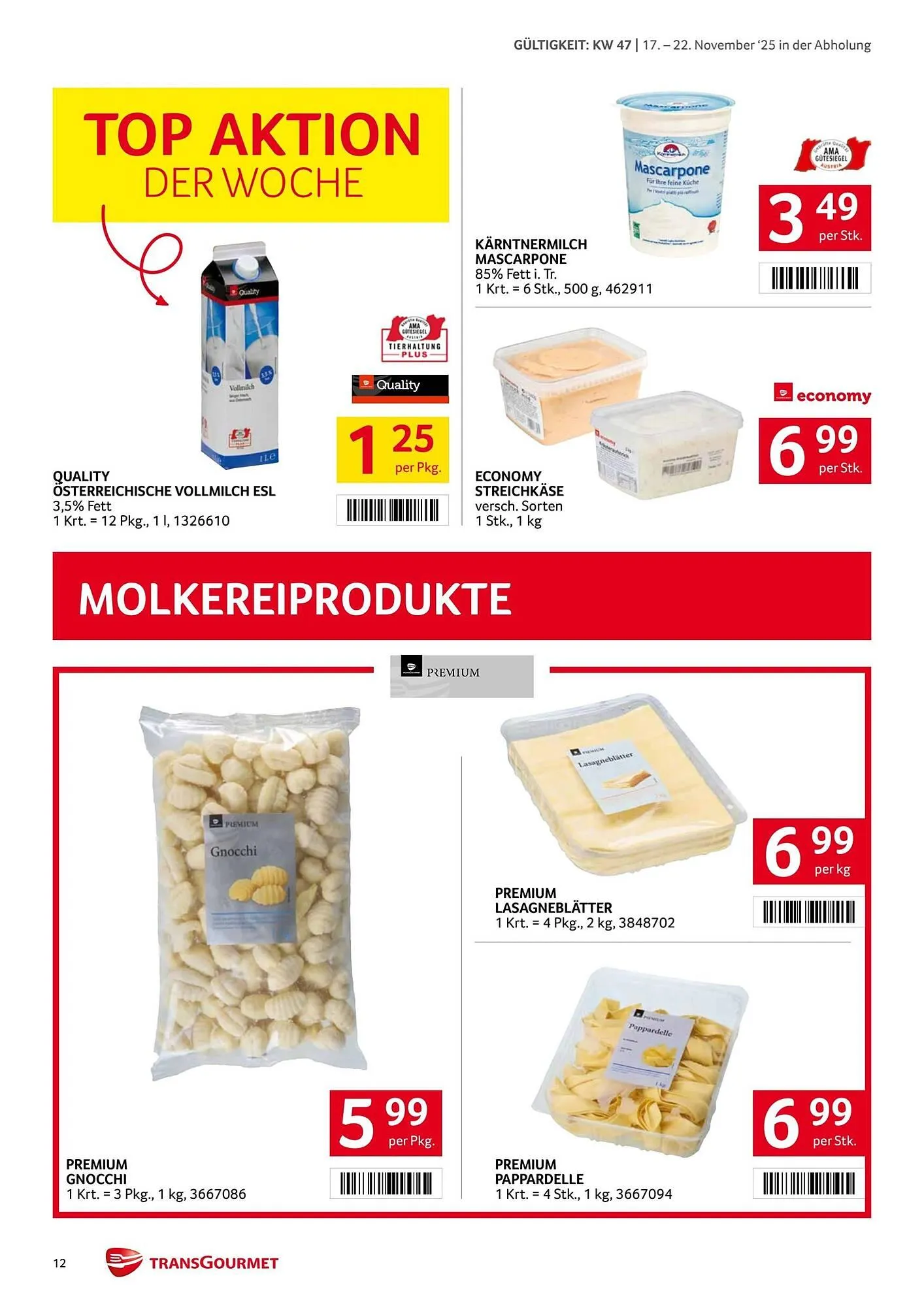 Transgourmet Flugblatt von 17. November bis 23. November 2025 - Flugblätt seite 12