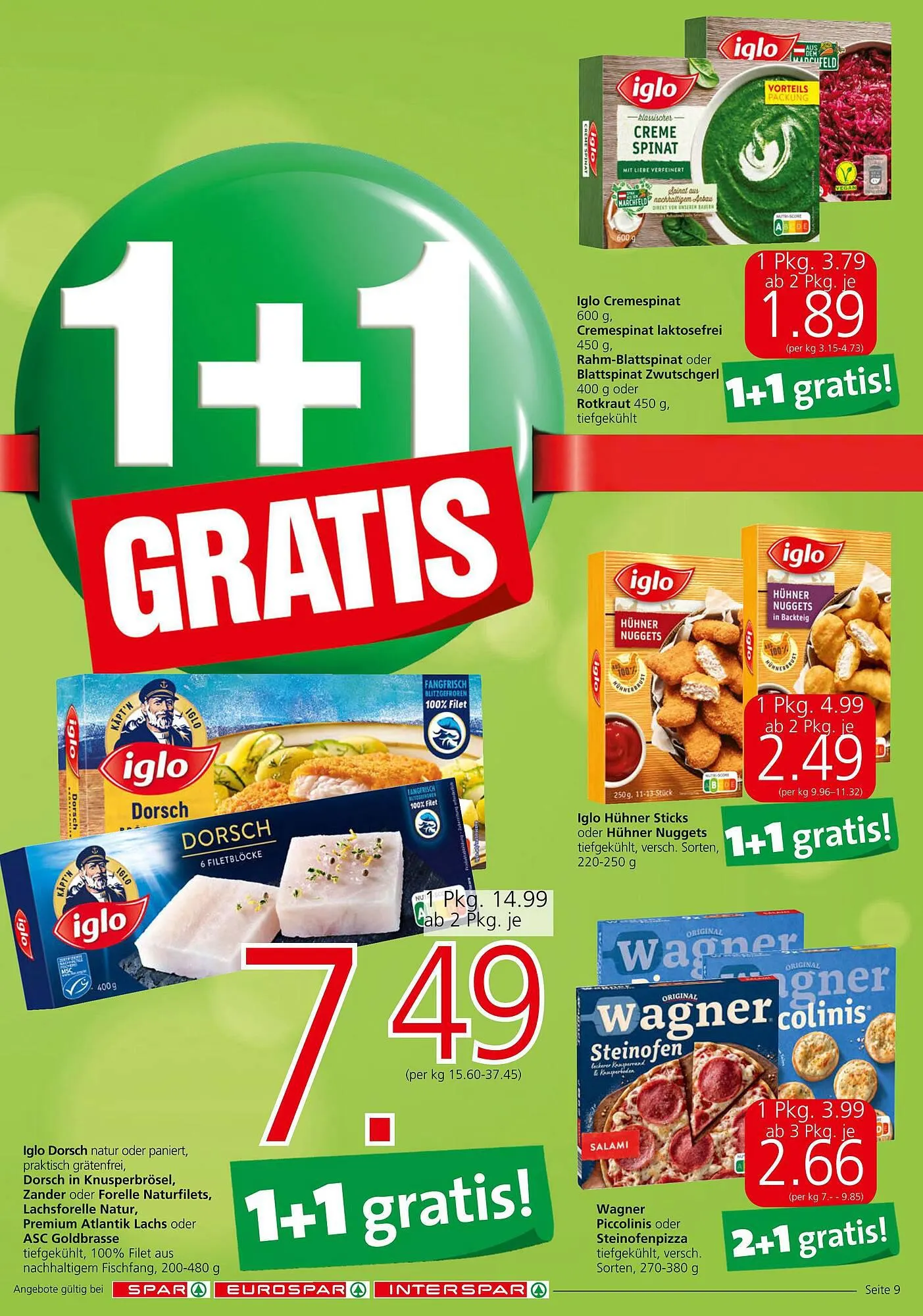 Spar Flugblatt von 28. September bis 11. Oktober 2023 - Flugblätt seite 9