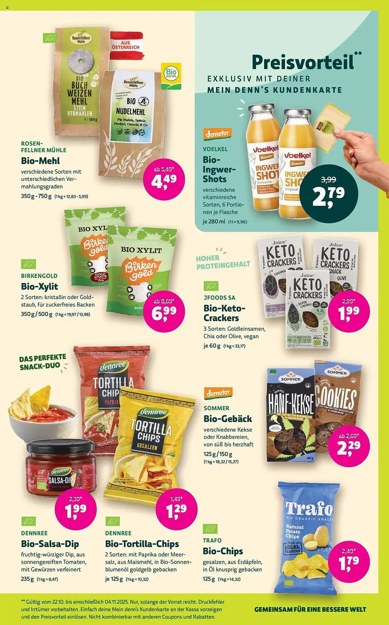 Denn's Biomarkt Flugblatt von 22. Oktober bis 4. November 2025 - Flugblätt seite  9