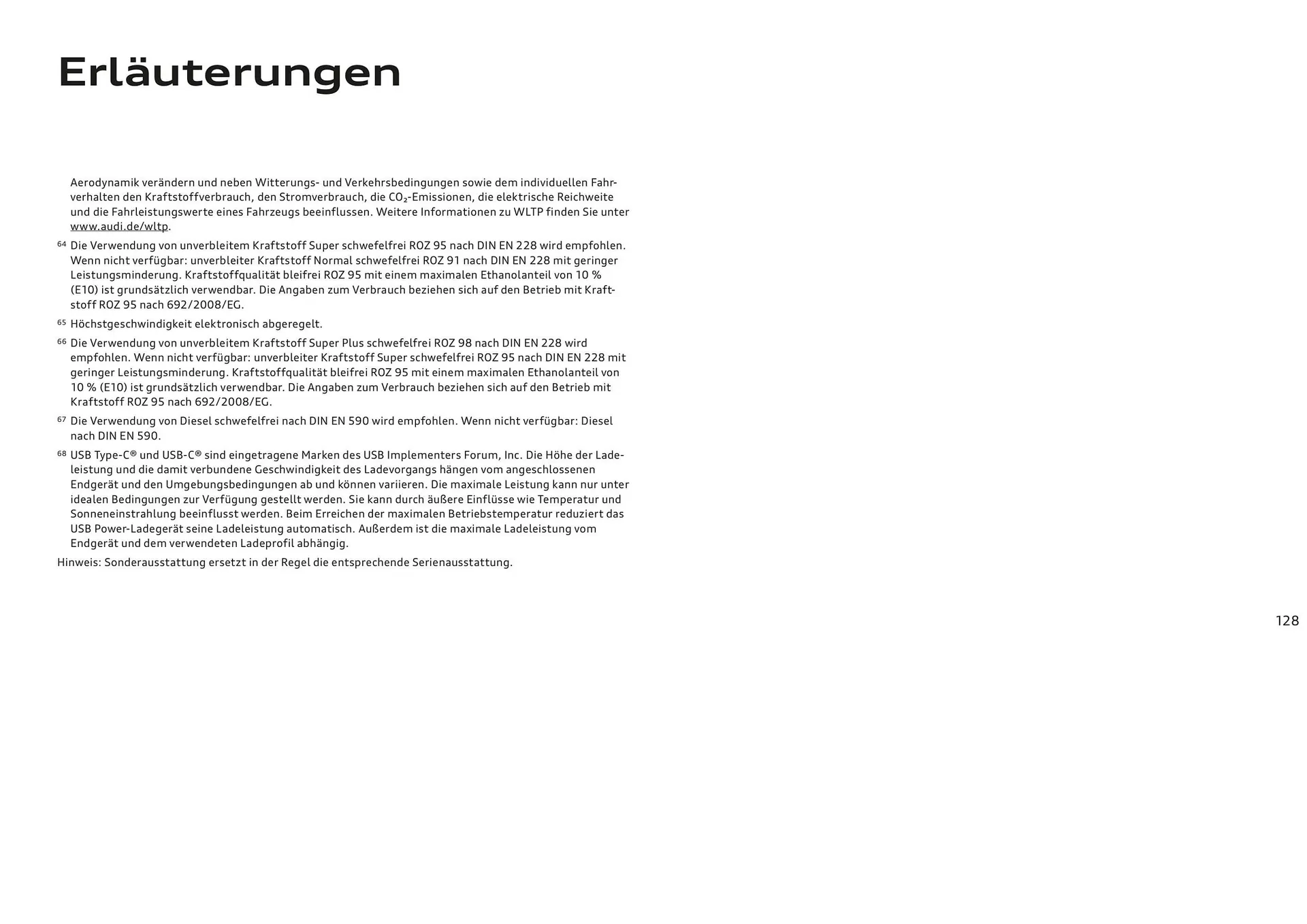 Audi Flugblatt von 20. November bis 22. Juli 2026 - Flugblätt seite  128