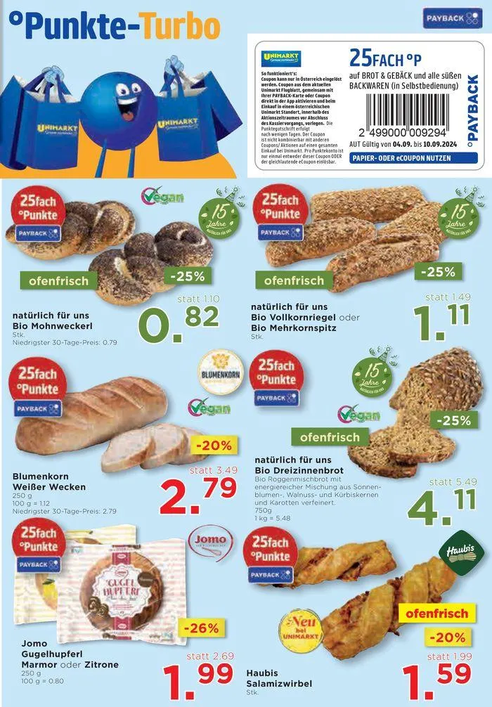 Unimarkt flugblatt von 4. September bis 10. September 2024 - Flugblätt seite 5