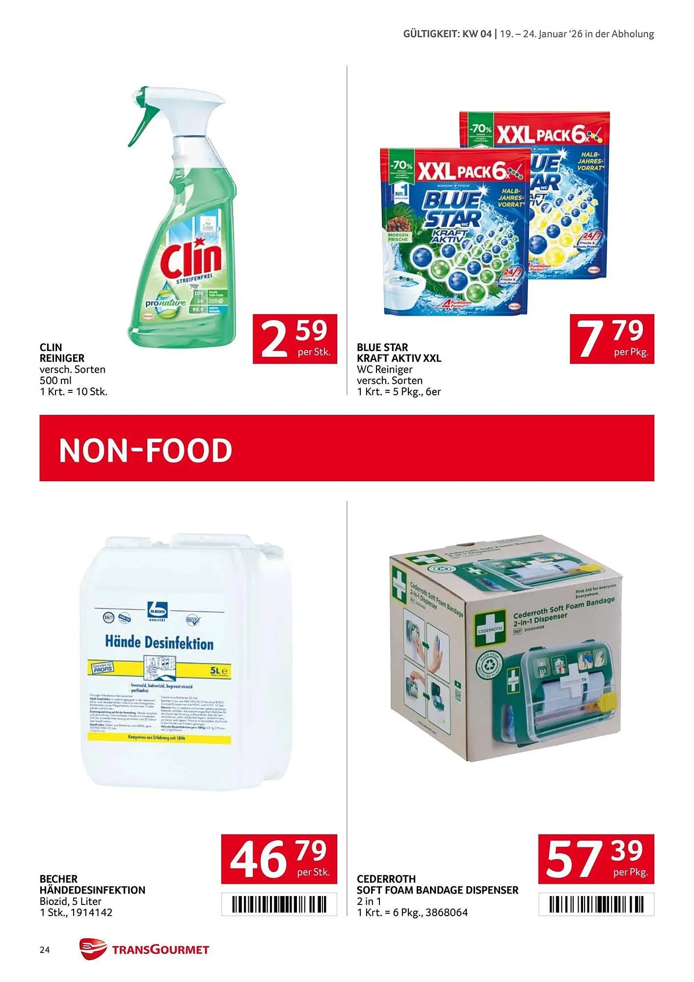 Transgourmet Flugblatt von 19. Jänner bis 25. Jänner 2026 - Flugblätt seite  24